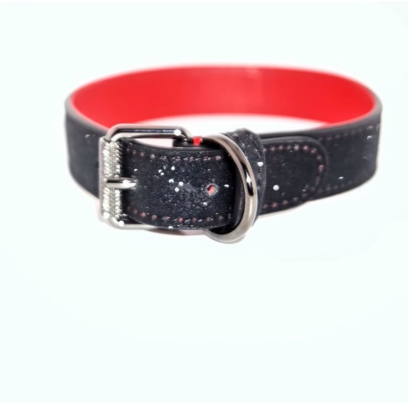 Christian Louboutin ''Loubicollar'' Glitter Calfskin Dog Collar - Picture 6 of 9